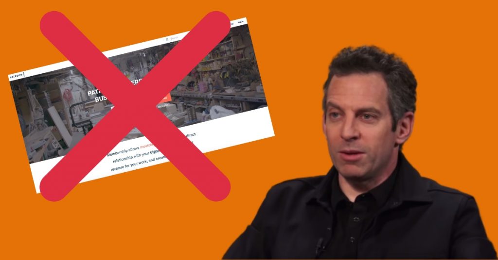 Sam Harris Closes His Patreon Account to Protest the Platform’s Political Bias