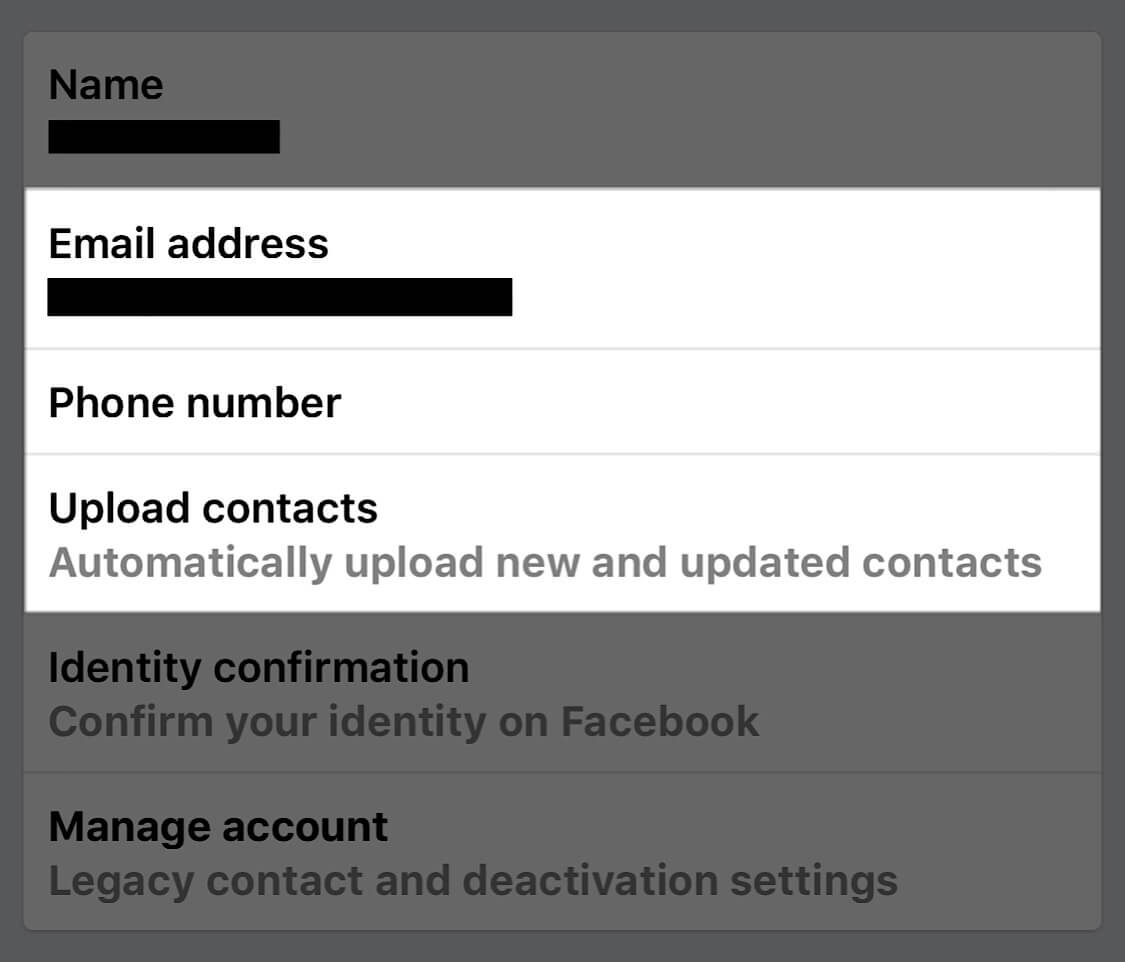 A screenshot showing the personal settings you should change on Facebook to protect your privacy.