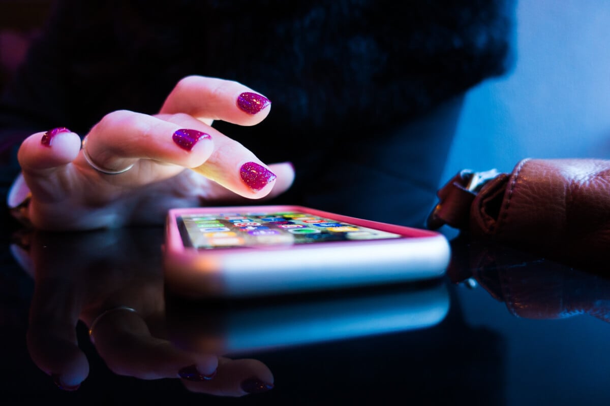 A person using their phone.