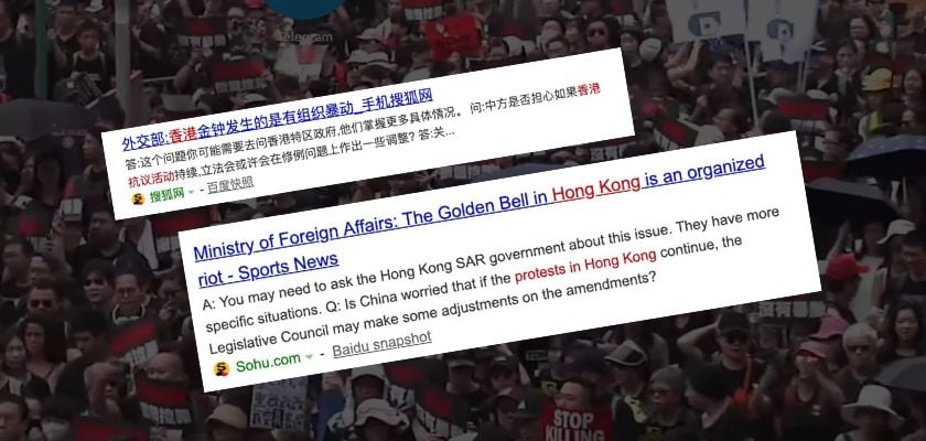 China’s censorship is giving citizens a false reality about the Hong Kong protests