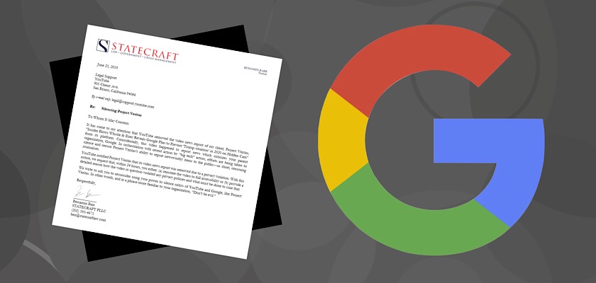Project Veritas attorneys send letter to YouTube demanding that it restores video exposing Google AI bias
