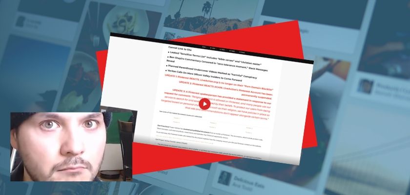 DOUBLE CENSORSHIP: Tim Pool’s YouTube video about Pinterest’s internal blacklists taken down