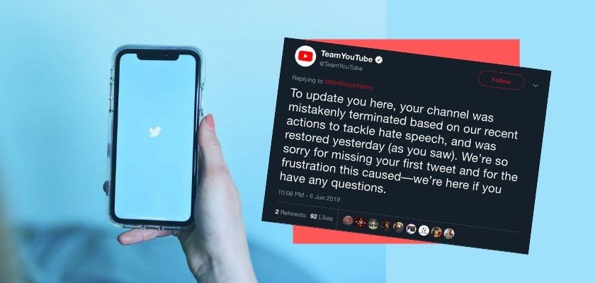 For YouTubers whose livelihoods are at stake due to a problem with their channel, their best chance of YouTube even bothering to acknowledge them is, for some reason, on Twitter