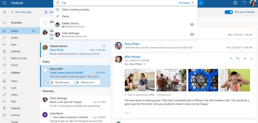 Outlook for web leaks your location to whoever you send an email to