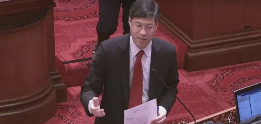 California senator wants video of him being shoved scrubbed from the internet