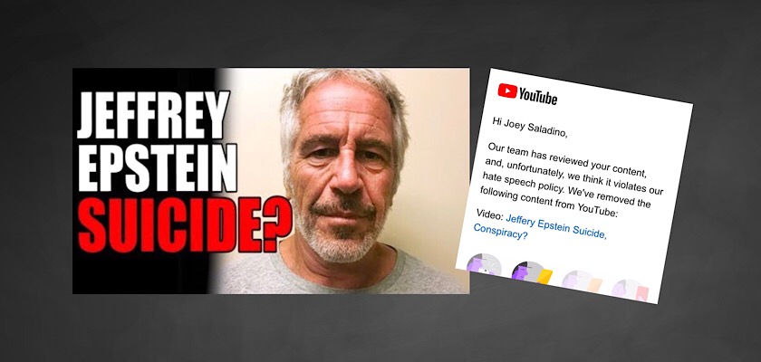 YouTube removes congressional candidate Joey Salads’ Jeffrey Epstein conspiracy video for “hate speech”