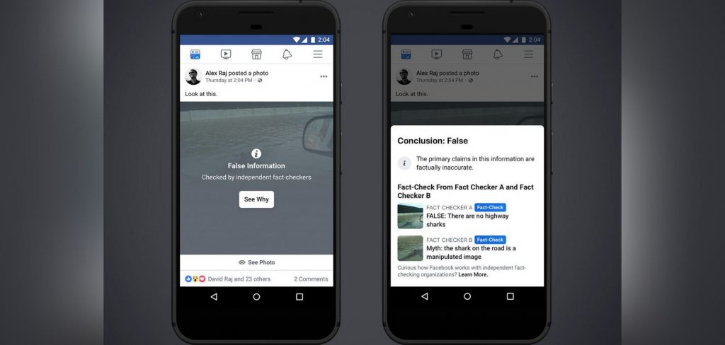 Facebook will gray out what it thinks is “false information” through the UK general election