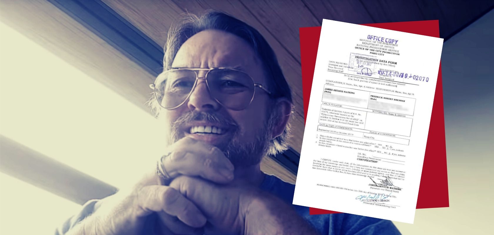 8kun owner Jim Watkins files criminal complaint against 8chan founder Fredrick Brennan for libel