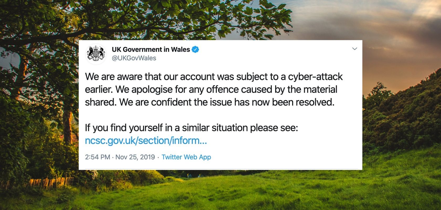 UK Government Twitter account retweets pornographic video