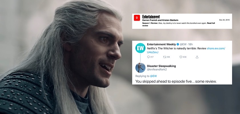 Entertainment Weekly slammed for giving Netflix’s The Witcher 0/100 after admitting to skipping episodes