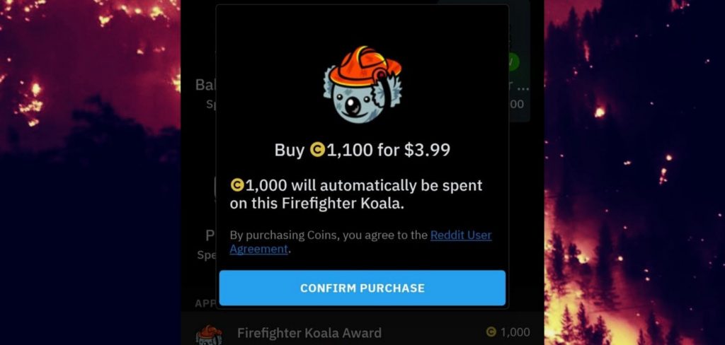 Reddit slammed for trying to profit from Australian wildfires