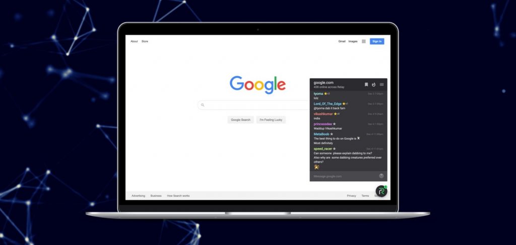 Relay Chat adds a chat function to any website