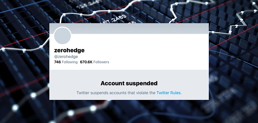 Shock as Twitter bans news outlet Zero Hedge for “abuse and harassment”