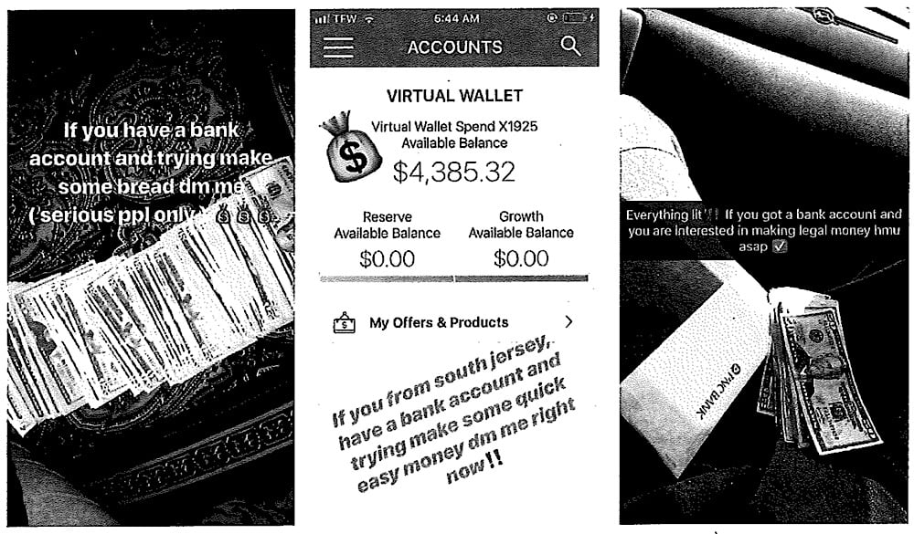 Massa allegedly posted Instagram Story “ads” which encouraged followers to DM her to make money