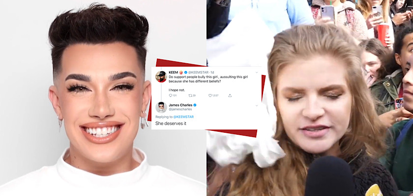 James Charles tweets that “Gun Girl” Kaitlin Bennett “deserves it” if she’s bullied or assaulted