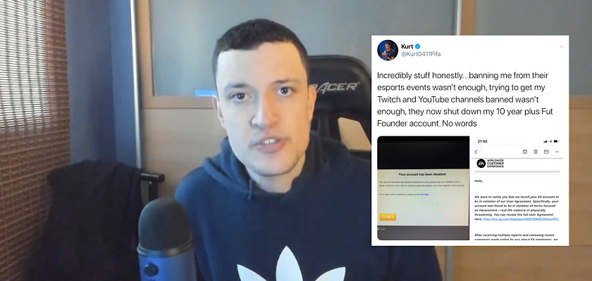EA slammed after permanently banning popular FIFA streamer Kurt from playing its games and using its services