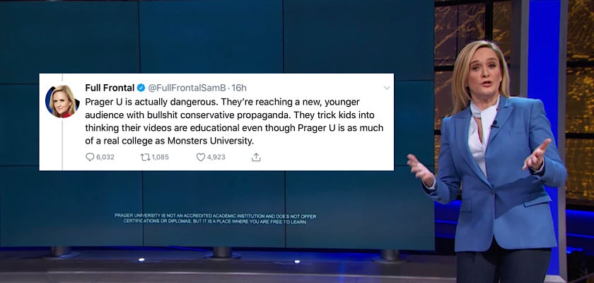 Samantha Bee gets ratioed after using her show to brand PragerU as “dangerous”