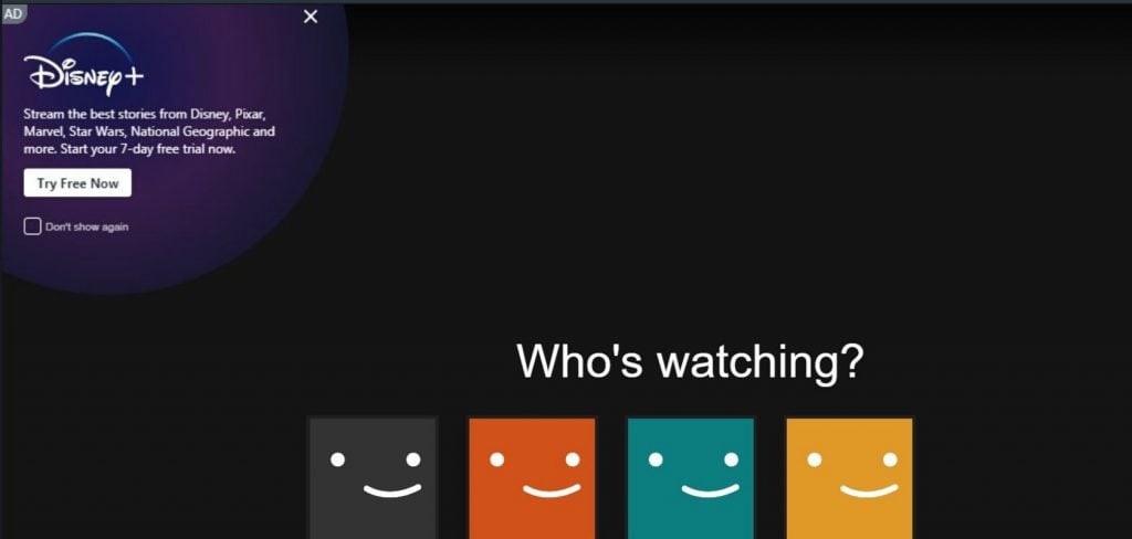 Opera browser begins showing Disney Plus overlay ads on Netflix.com for some users