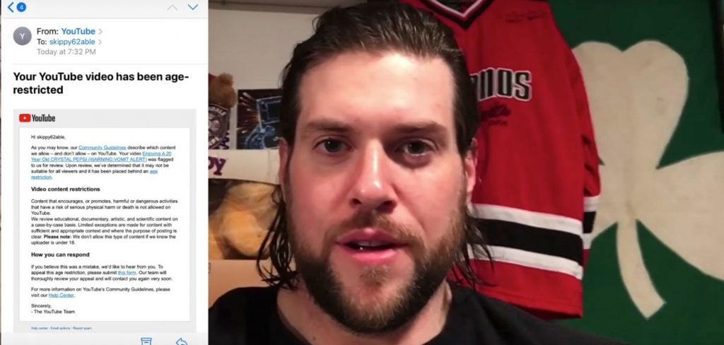 YouTube restricts LA Beast’s 7-year-old Crystal Pepsi video after being featured by PewDiePie