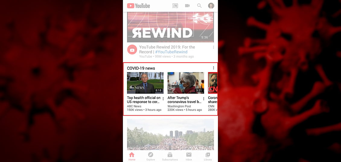 YouTube’s latest coronavirus update is likely to cut homepage recommendations to independent creators