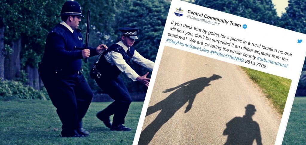 UK Police face online backlash about Orwellian ‘hiding in the shadows’ tweet