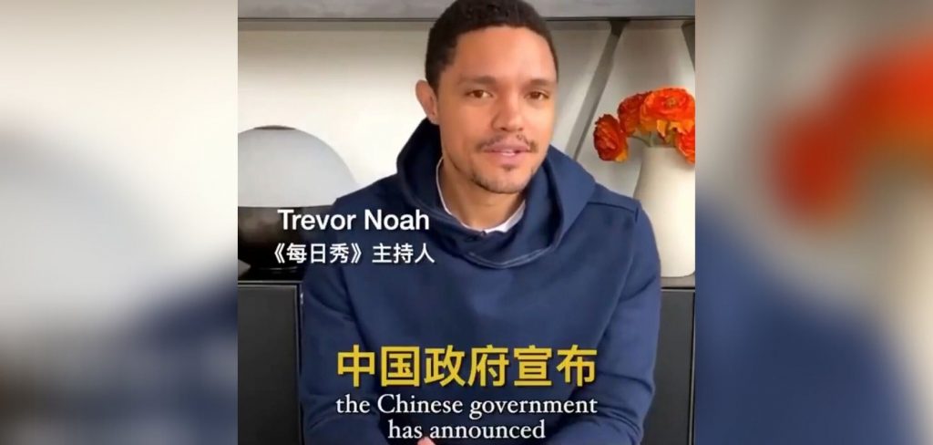 Trevor Noah becomes the face of Chinese propaganda with “America virus” jokes