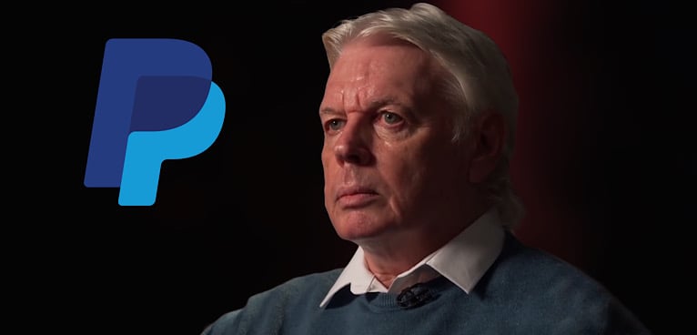 David Icke announces that he’s now banned from PayPal