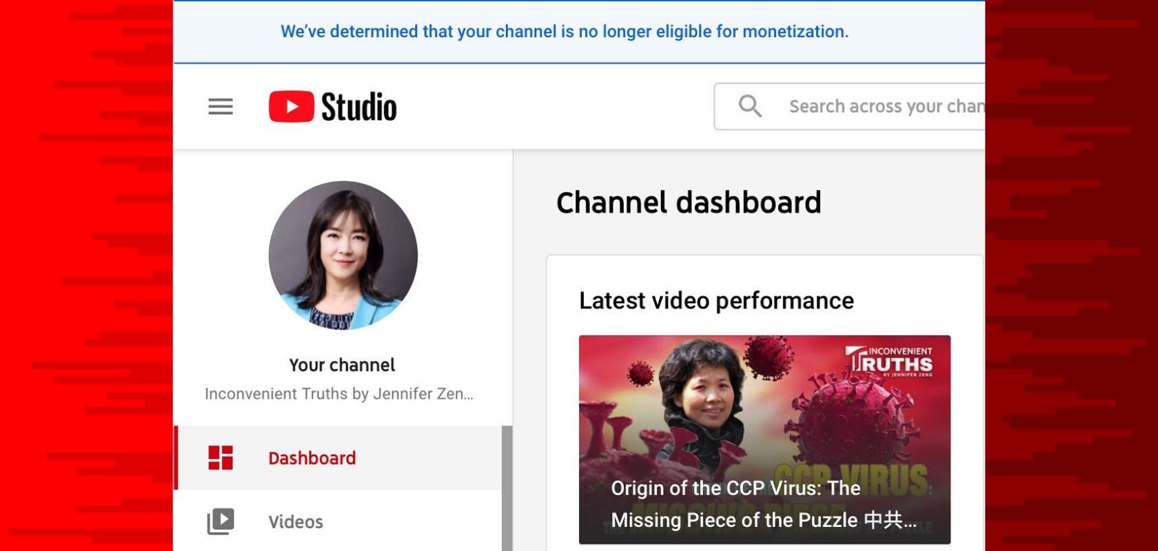 YouTube strips human rights activist Jennifer Zeng of income