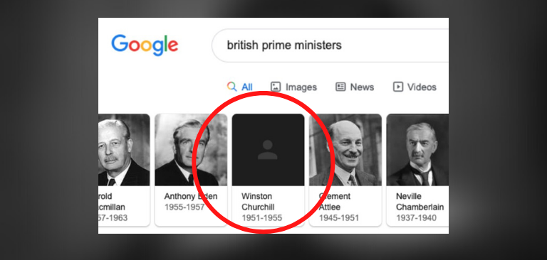 Image of Sir Winston Churchill disappears from Google amid rising cancel-culture tensions