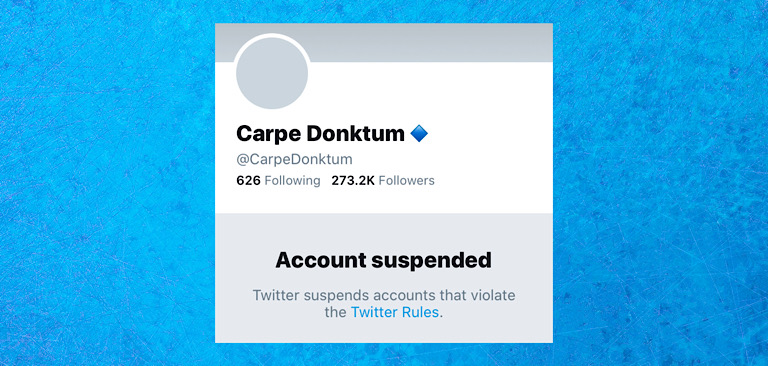 Twitter bans President Trump’s favorite meme artist Carpe Donktum