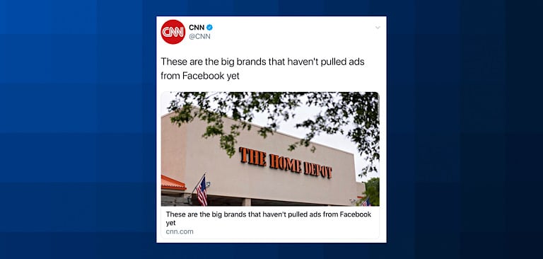 CNN accused of activism after it questions brands that haven’t joined Facebook ad boycott