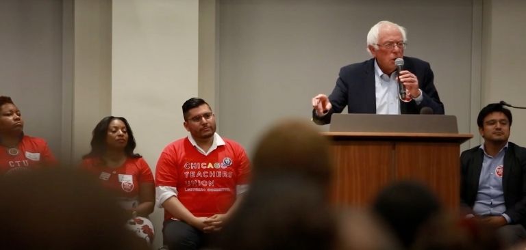 Chicago Union of Teachers support guillotine protests outside Jeff Bezos’ home