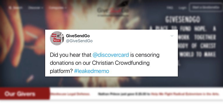 Discover blocks donations to Christian site hosting Kyle Rittenhouse fundraising campaign