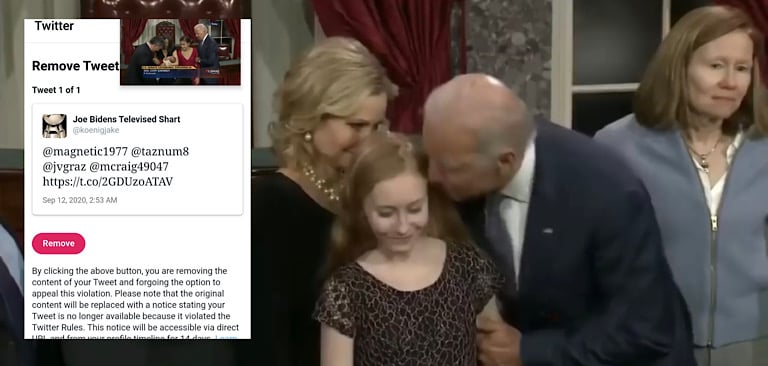 Twitter forces user to delete compilation video showing Joe Biden with young girls