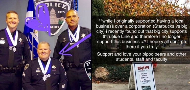 Coffee vendor driven off of Boise campus after supporting police officers