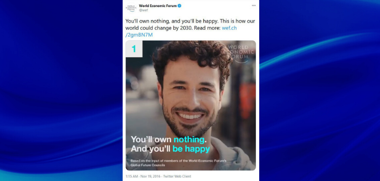 World Economic Forum deletes tweet after backlash against its proposed dystopia