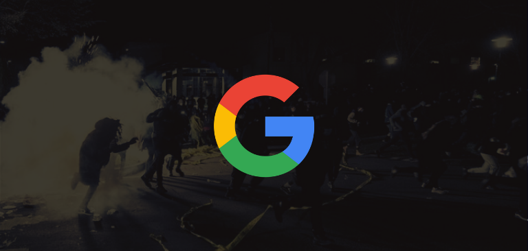 Google shadowbans news about Minnesota violence in its search results for “riots today”