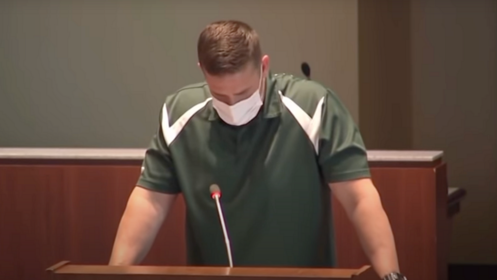 Wife of teacher who went viral for comments on transgenderism says he’s been suspended