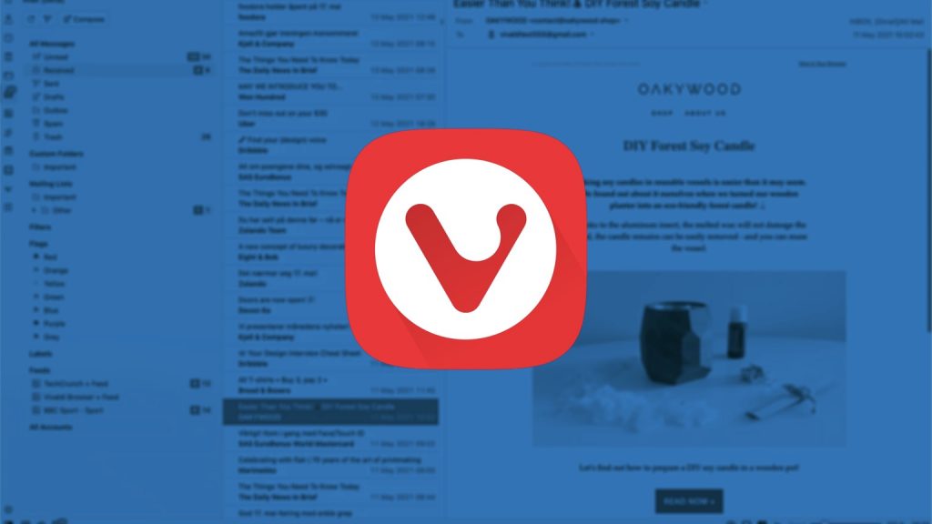 Vivaldi integrates privacy-focused email, calendar, RSS reader, and translation into its browser