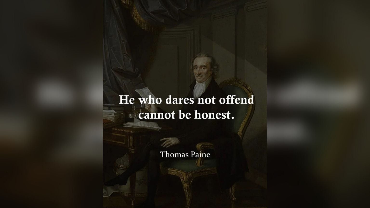 Instagram and Facebook block quote from Thomas Paine for “false information”