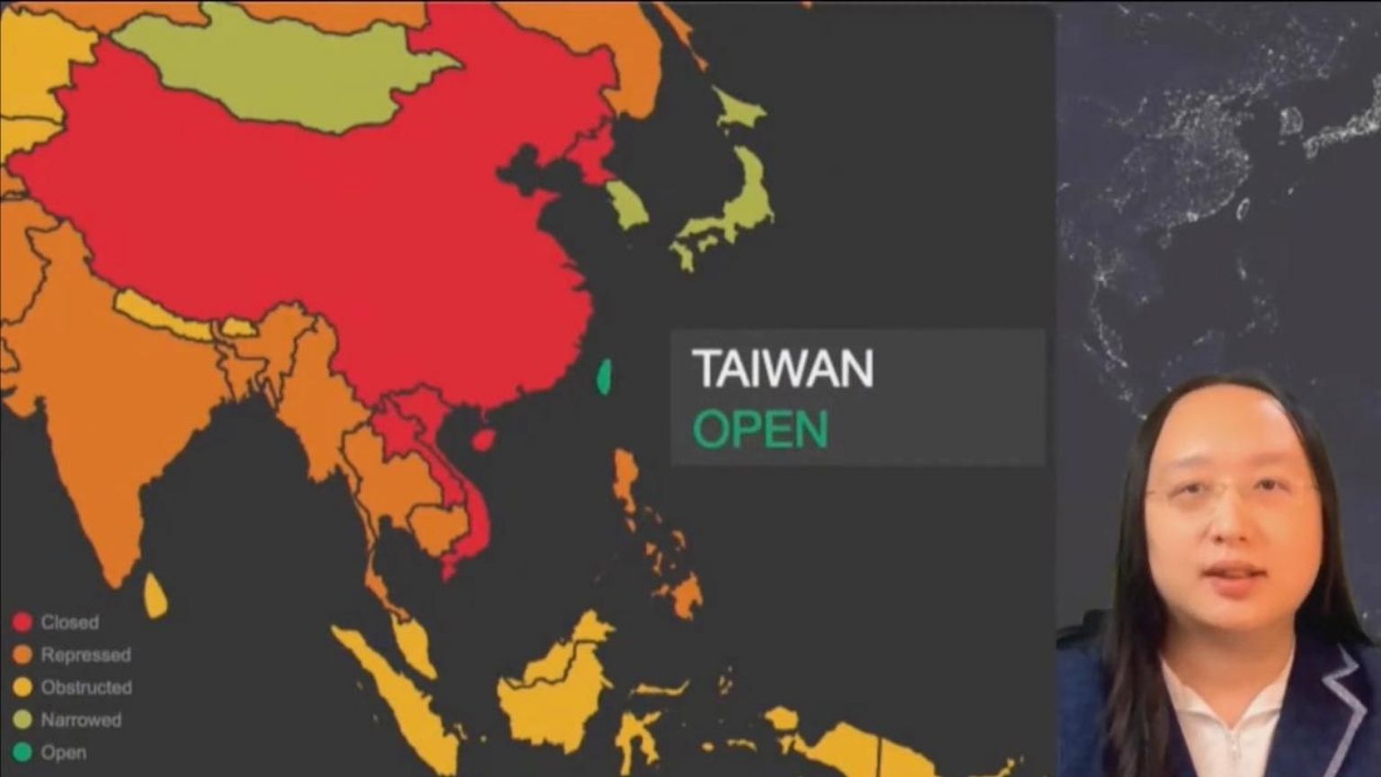 White House cuts off Taiwan from online summit after video feed with map