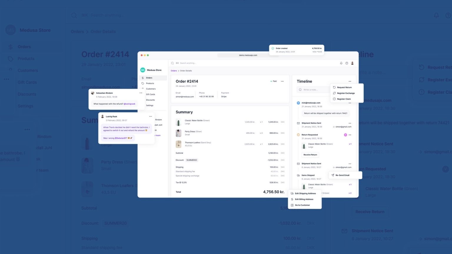 Medusa is an open-source Shopify alternative