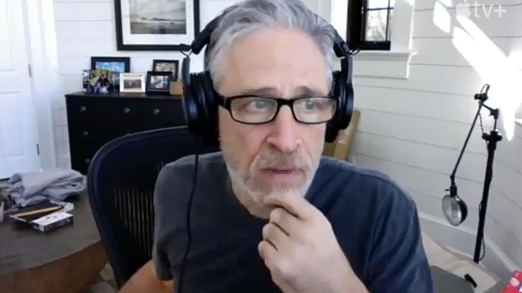 Jon Stewart asks who gets to decide what is “misinformation”?