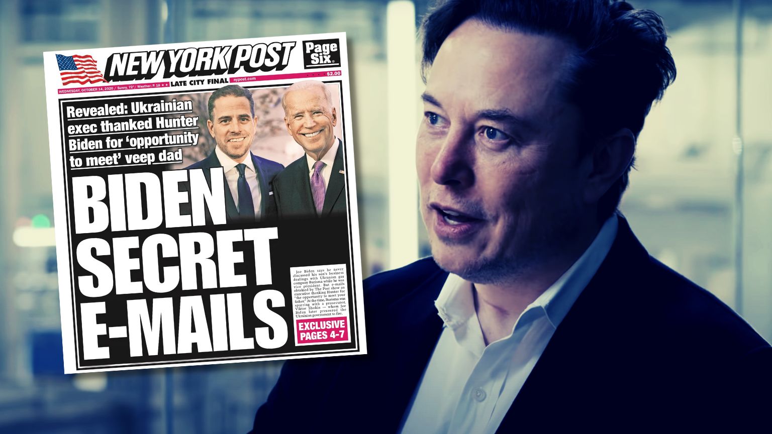 Elon Musk says Twitter’s censorship of Hunter Biden laptop story was “incredibly inappropriate”