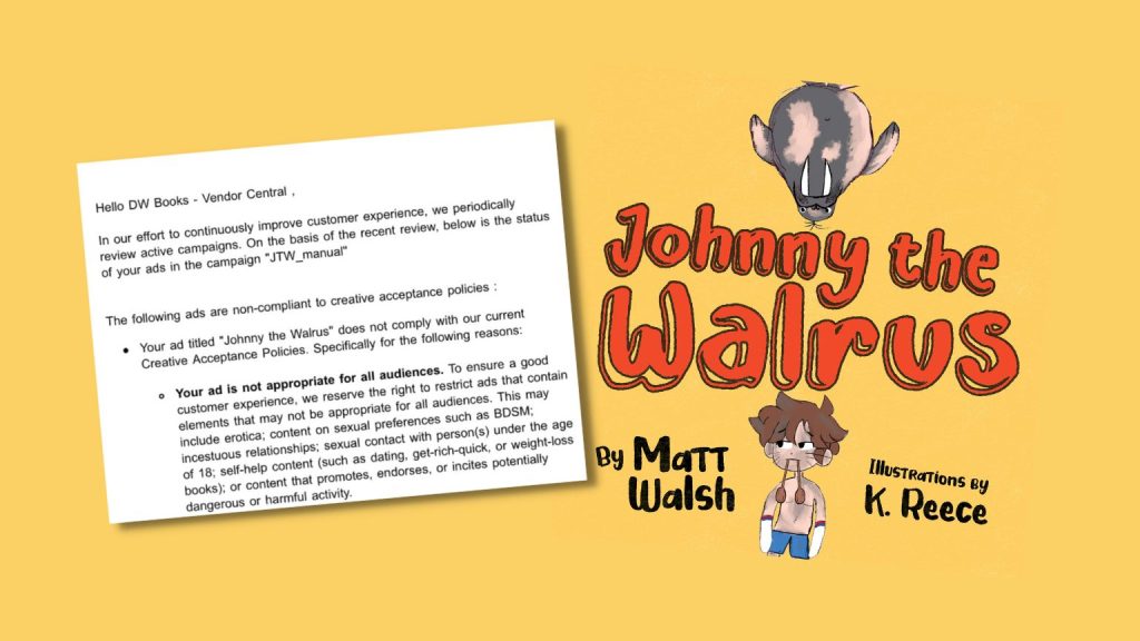 Amazon bans Matt Walsh book Johnny the Walrus from advertising