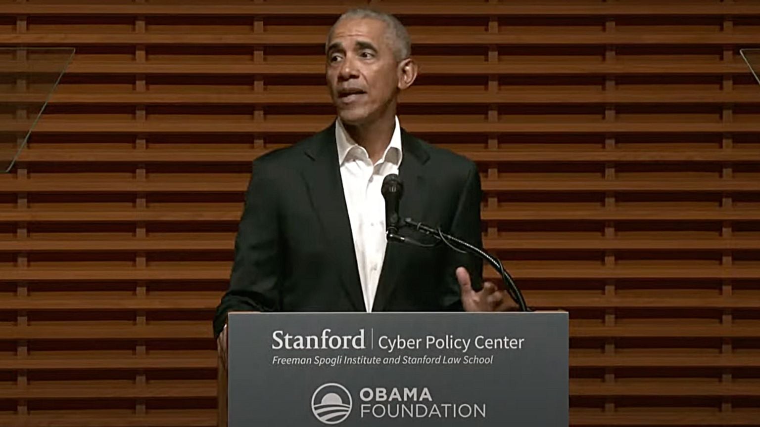 Transcript of President Barack Obama’s speech at Stanford, April 21, 2022