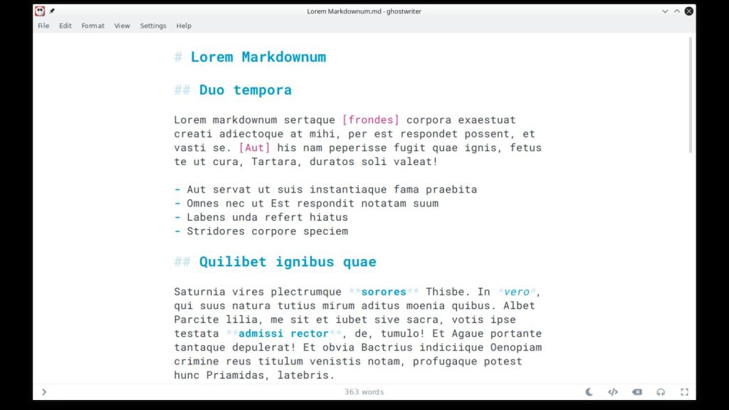 A non-Big Tech, open-source distraction-free writing tool