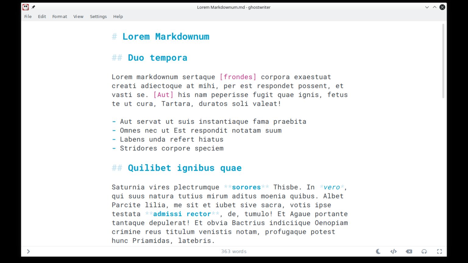 A non-Big Tech, open-source distraction-free writing tool