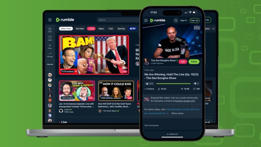 Rumble launches new desktop and mobile web design with easier category navigation, like-dislike ratio bar, and more