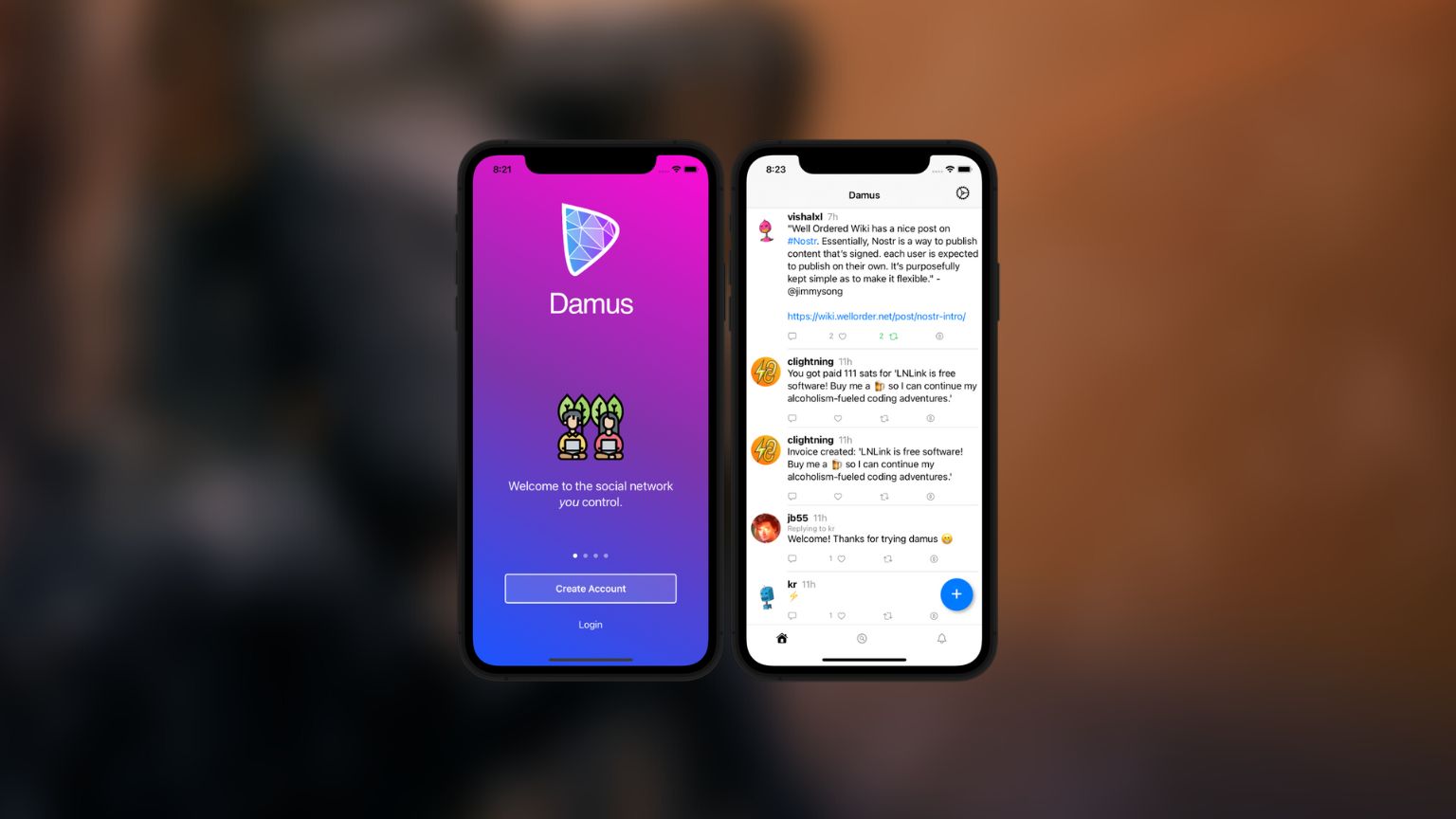 Decentralized social media Nostr client Damus arrives on the App Store